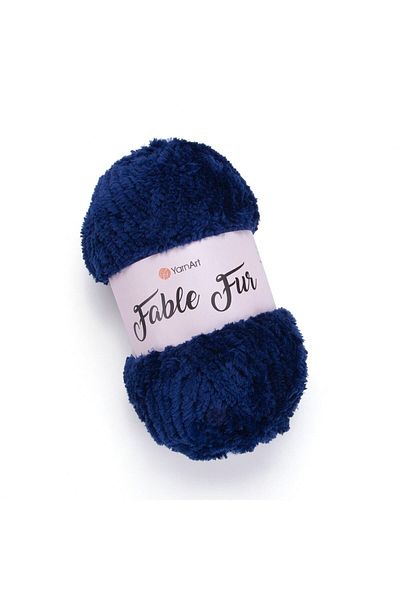 Yarnart Fable Fur - Πλεκτό Χέρι Νήμα Navy Blue-987