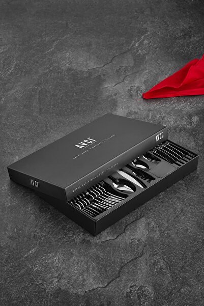 Avcı Duru Saten Gold 36 Piece Fork Spoon Knife Set 18/10 Stainless Steel