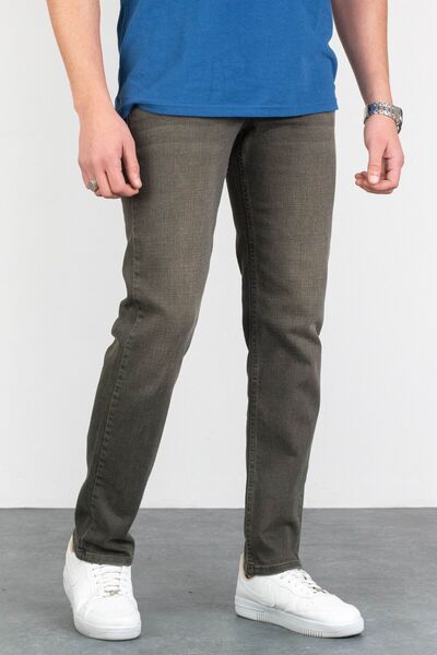 HLT JEANS Ανδρικό Pine Green Regular Fit Relaxed Cut Flexible Lycra Jeans Jeans Jeans HLTHE001915