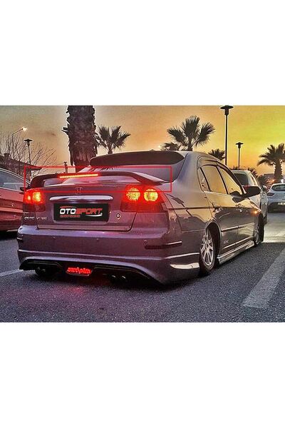 Genel Markalar Honda Civic Vtec2 Işıklı Spoyler Fiberglass Boyasız