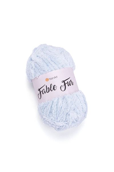 Yarnart Fable Fur - Πλεκτό Χέρι Νήμα Ice Blue-971