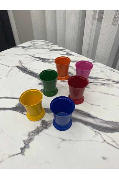 Aslı Hediyelik 6-piece Colorful Rose Bucket - Presentation