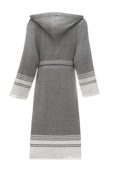 Ecocotton Erva Anthracite Melange - Ανδρικό μπουρνούζι, 100% οργανικό βαμβάκι