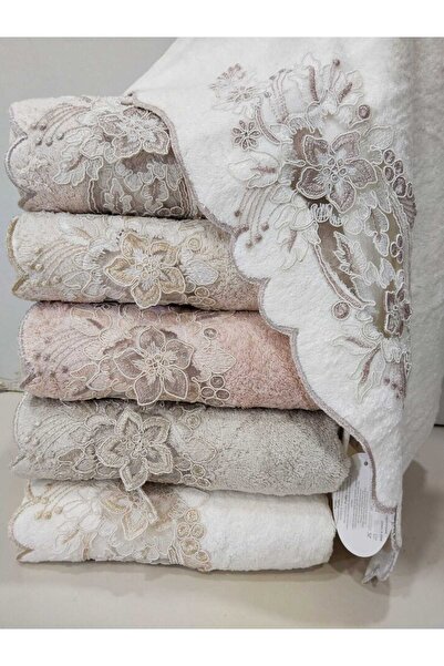 Pupilla Collection Vaneta bambu güpürlü el havlu seti 6 adet 50x90cm