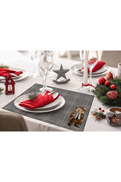 Adawall Teddies Fabric American Service Set of 4 35x50cm (linen Fabric, NationalWashing and Fading Certificate)