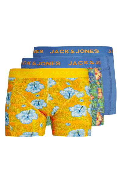 Jack & Jones Pachet de 3 boxeri pentru copii cu modele hawaiene