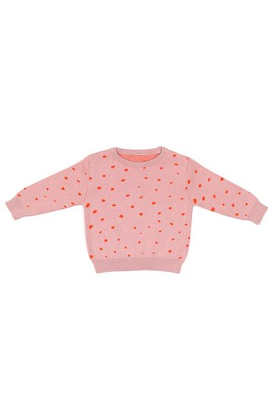Baboo Pink Patterned Organic Cotton Baby and Kids Sweater