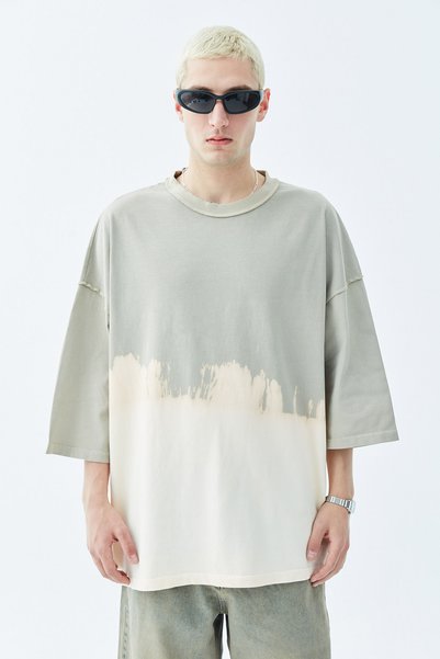 VAMOSCLO COLOR TRANSITION OVERSIZE T-SHIRT-MINK