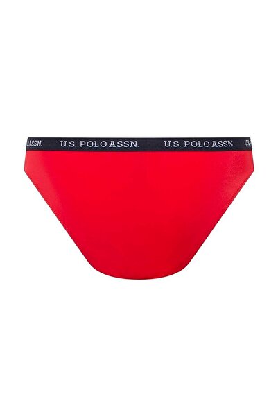 U.S. Polo Assn. Women's Red Thick-Edged Elastic Bikini Bottom