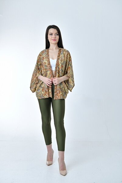 Gezginimport Kimono Ipek Zarif Rahat Kesim Kısa Crop (SILK ELEGANT RELAXED FIT SHORT CROP KIMONO)