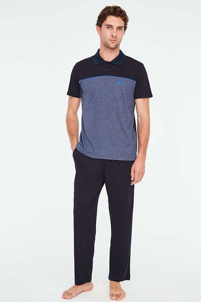 Mod Collection - Σετ ανδρικών πιτζάμες Navy Blue