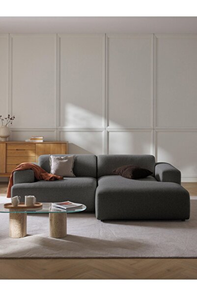 S Home Design Concept Molly Mini 2 Modül Sağ Köşe Kanepe Köşe Koltuk Keten An...