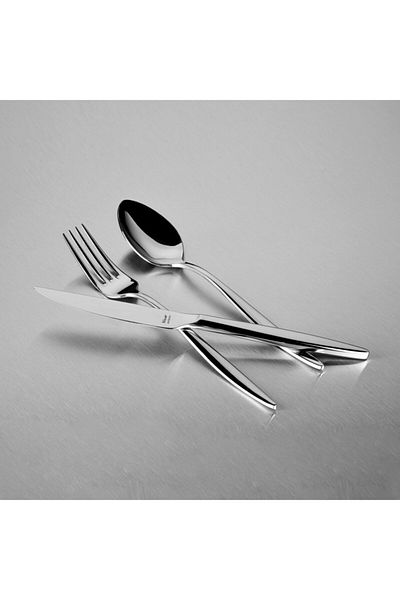 Hisar Mercury 24 Piece Steel Spoon Knife Set - 6 Person
