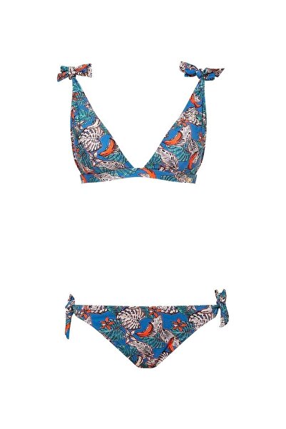 U.S. Polo Assn. Set bikini albastru pentru femei