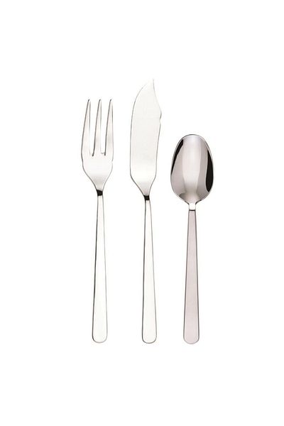 Hisar 18 Piece Steel Fish Set - Nice