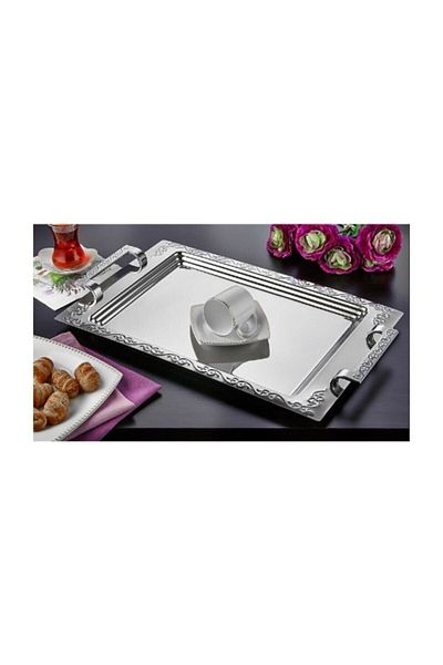 İnter Steel Sapphire Tea Tray Plain