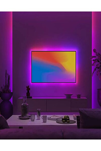 Voxify Televizyon Arkası Aydınlatma Led Sistemi Çok Renkli Uzaktan Kumandalı