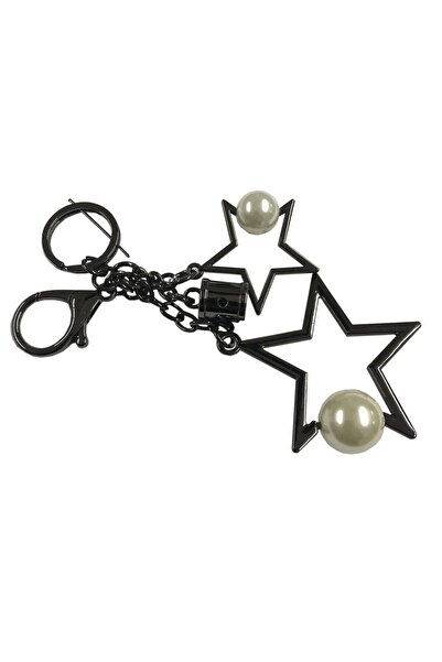 Pearl Star Bag Ornament Black