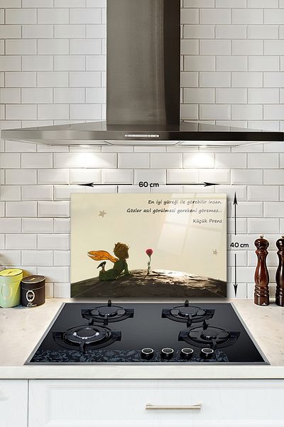 Decorita 40cm x 60cm Micul Prinț - Ochi de protecție pentru aragazul din sticlă
