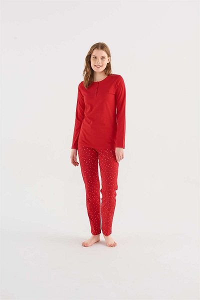 Mod Collection Set de pijamale pentru femei MOD COLLECTION cu plachetă roșie - 023K3.Z.7ET9.A.6GRP