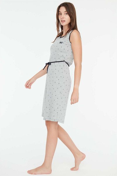 Mod Collection - Rochie de damă gri Melange cu mâneci zero