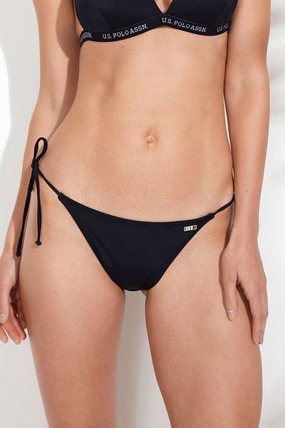 U.S. Polo Assn. Γυναικείο πάτο μπικίνι με μαύρο κορδόνι
