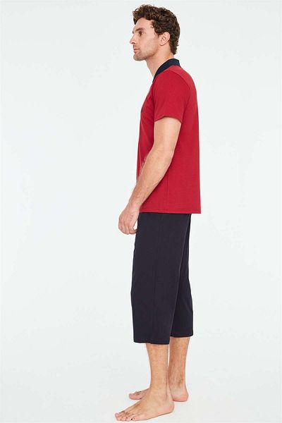 Mod Collection - Set Capri Roșu Claret pentru bărbați