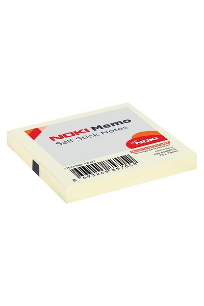 Noki 12007 Model Memo - 75x75 mm Adhesive, 100 Sheets Yellow Note Paper, 12 Pieces