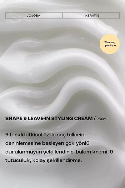 MATSU Shape 9 Leave-In Care Cream Providing Intensive Moisture and Easy Shaping 100 ml