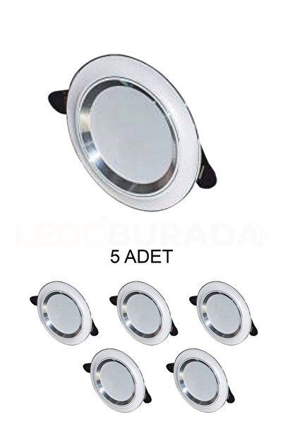 Cata CT-5257 Zebra Led Spot Beyaz-Krom 6W 3 Renk - 5 ADET