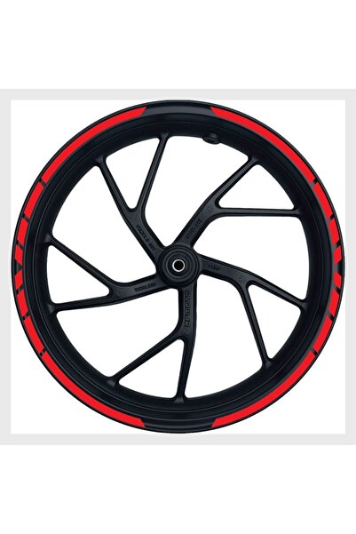Run Grafik Shop Yamaha Motorsiklet Kırmızı Reflektörlü Jant Şeridi 17 Inç Tak...