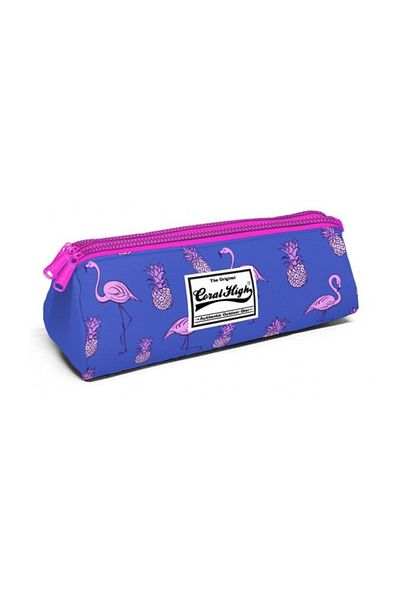 Yaygan Çanta Τσάντα μολυβιού Coral High Three-Eyed Pink-Magenta Flamingo Printed