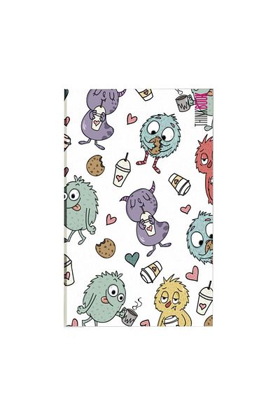 Thinkbook Caiet Monster Cute 13,5x21 colorat cu pagini neînlețuite