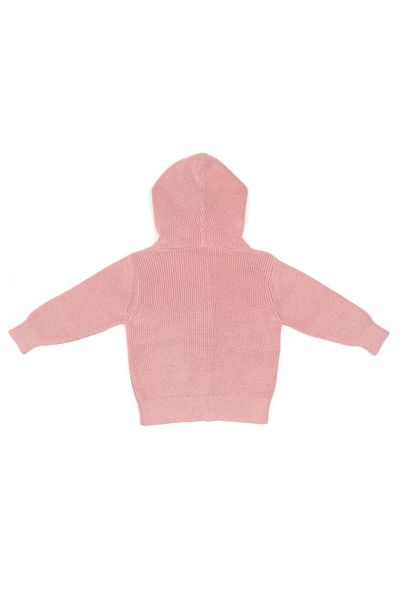 Baboo Hooded Organic Cotton Baby and Kids Cardigan Pink Size: 4-6 Years