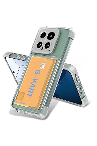 SBY TEKNOLOJİ حافظة متوافقة مع هاتف Xiaomi Mi 14 بتصميم وسادة هوائية وغطاء شف...