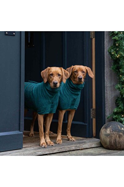 pawin Dog Bathrobe Green M