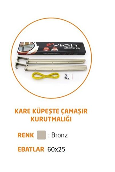 Mavienerji Kare Alüminyum Balkon Çamaşırlık Kurutmalık 60x25 Ve 80x30 Iki Ölç...