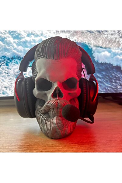 Alpinyo 3D Craft Estetik Kuru Kafa Kulaklık Tutucu: Tüm Kulaklıklara Uyumlu, ...