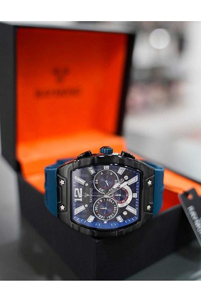 Raymond Men's Silicone Cord Wristwatch - Raymon