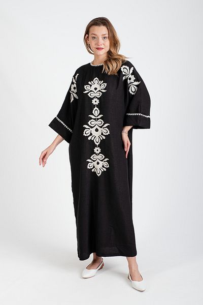 Hatun Atila Rochie lungă brodata Crochet Süzene Mărime Plus - 5091 - B