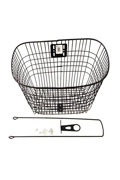 Wetto Bisiklet Büyük Kalın Demir Siyah Ön Sepet 24 - 26 - 28 Jant Uyumlu