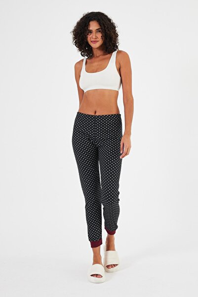 Penyelux Black Stretchy Cotton Women's Sweatpants - Elastic Waist