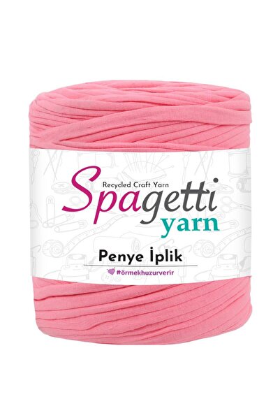 Spagettiyarn Penye İp Yanık Pembe El Örgü İpliği