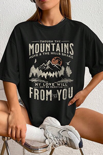 trendypassion Tricou unisex cu design imprimat Mountains