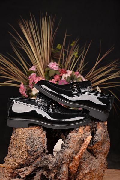 Pierre Cardin Pantofi din piele lacuita neagra - Costum de mire si costum, eleganta si confort cu stil nou