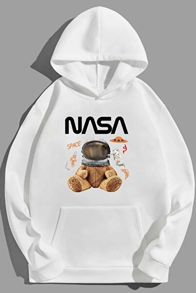 trendypassion Hanorac unisex cu imprimeu NASA Bear