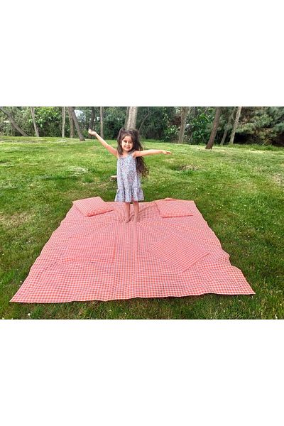 Angels' Collection Orange Gingham Picnic Set 5 Pieces