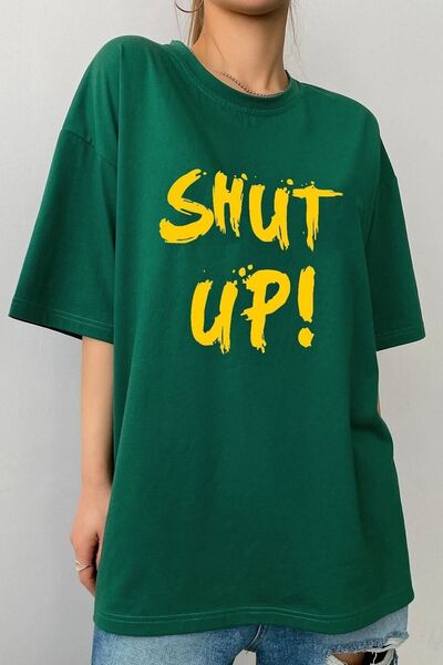 trendypassion Tricou imprimat Shut Up unisex