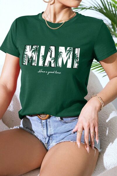 trendypassion Tricou oversize unisex cu imprimeu Miami