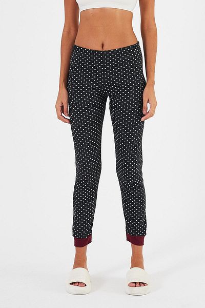 Penyelux Black Stretchy Cotton Women's Sweatpants - Elastic Waist